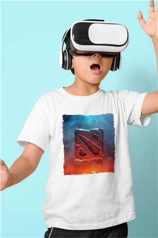 Dota 2 Beyaz Unisex Çocuk Tişört