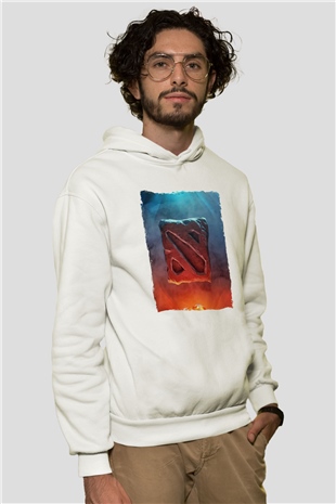 Dota 2 Beyaz Unisex Hoodie
