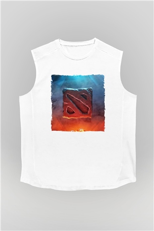 Dota 2 Beyaz Unisex Kolsuz Tişört