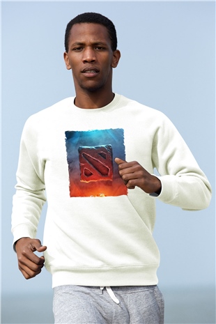 Dota 2 Beyaz Unisex Sweatshirt