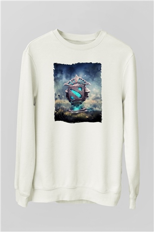 Dota 2 Beyaz Unisex Sweatshirt