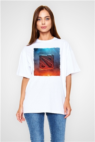 Dota 2 Beyaz Oversize Tişört Oversize T-shirt