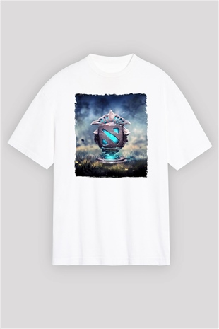 Dota 2 Beyaz Oversize Tişört Oversize T-shirt