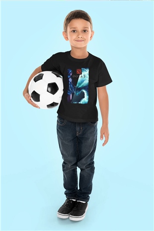 Dota 2 Siyah Unisex Çocuk Tişört