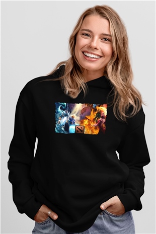 Dota 2 Siyah Unisex Hoodie