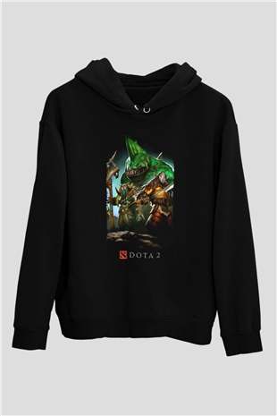 Dota 2 Siyah Unisex Hoodie