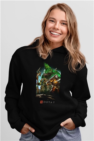 Dota 2 Siyah Unisex Hoodie