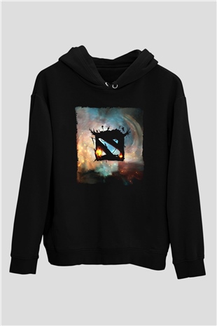 Dota 2 Siyah Unisex Hoodie