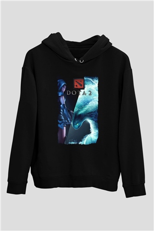 Dota 2 Siyah Unisex Hoodie