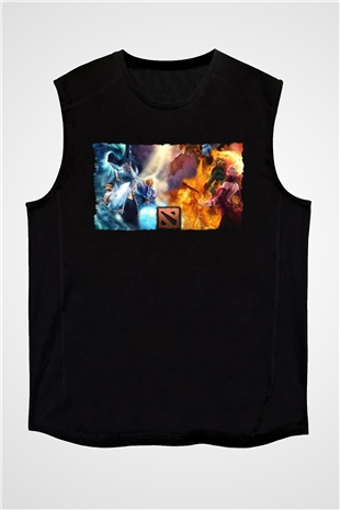 Dota 2 Siyah Unisex Kolsuz Tişört
