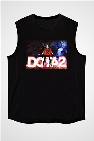 Dota 2 Siyah Unisex Kolsuz Tişört