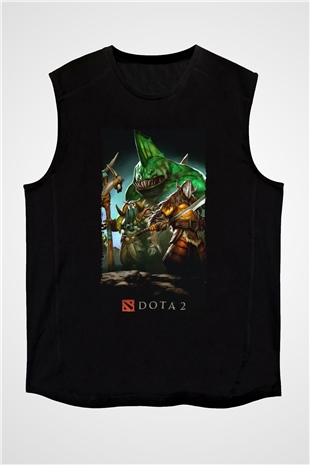 Dota 2 Siyah Unisex Kolsuz Tişört