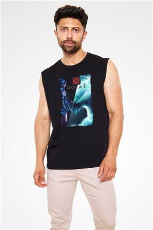 Dota 2 Siyah Unisex Kolsuz Tişört