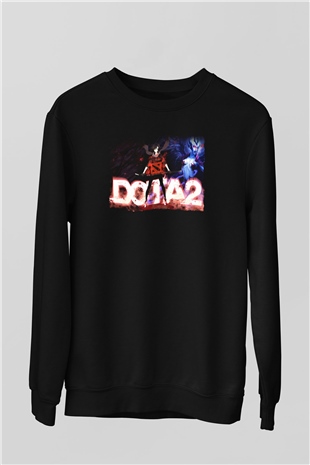 Dota 2 Siyah Unisex Sweatshirt