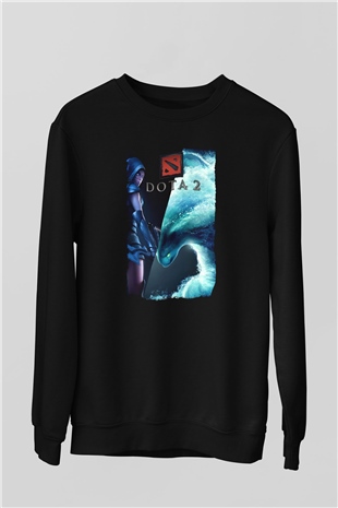 Dota 2 Siyah Unisex Sweatshirt