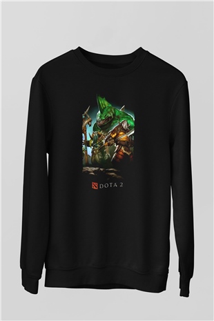Dota 2 Siyah Unisex Sweatshirt
