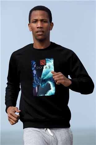 Dota 2 Siyah Unisex Sweatshirt