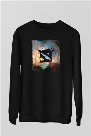 Dota 2 Siyah Unisex Sweatshirt
