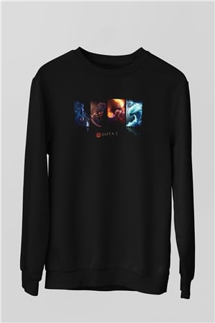 Dota 2 Siyah Unisex Sweatshirt