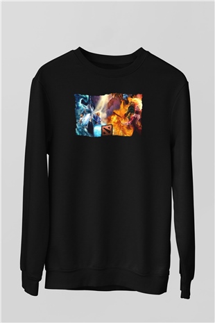 Dota 2 Siyah Unisex Sweatshirt