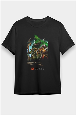Dota 2 Siyah Unisex Tişört T-Shirt
