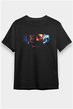 Dota 2 Siyah Unisex Tişört T-Shirt
