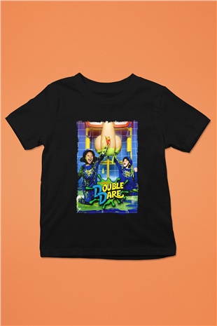Double Dare Siyah Unisex  Çocuk Tişört