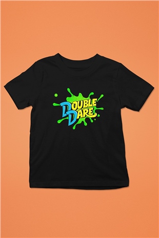 Double Dare Siyah Unisex  Çocuk Tişört