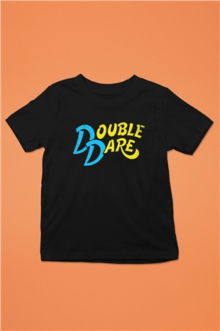 Double Dare Siyah Unisex  Çocuk Tişört