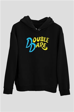 Double Dare Siyah Unisex Hoodie