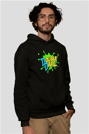 Double Dare Siyah Unisex Hoodie