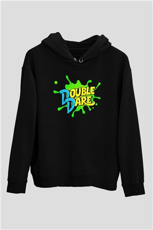 Double Dare Siyah Unisex Hoodie