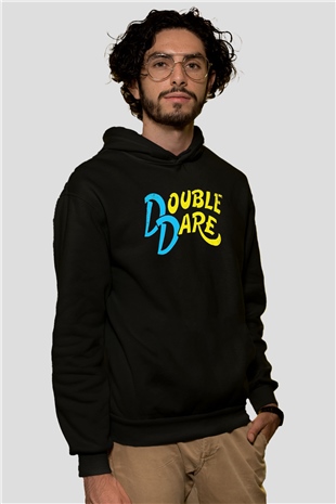 Double Dare Siyah Unisex Hoodie