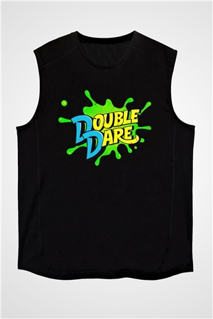 Double Dare Siyah Unisex  Kolsuz Tişört