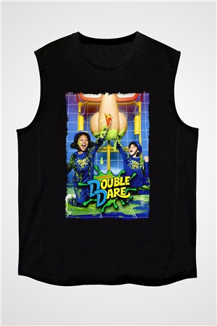 Double Dare Siyah Unisex  Kolsuz Tişört