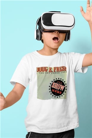 Doug E. Fresh Baskılı Beyaz Unisex Çocuk Tişört