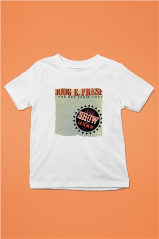 Doug E. Fresh Baskılı Beyaz Unisex Çocuk Tişört