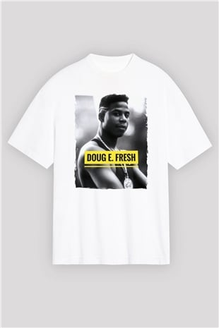 Doug E. Fresh Beyaz Oversize Tişört Oversize T-shirt - TişörtFabrikası