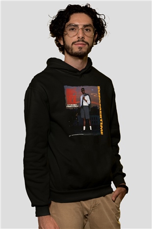 Doug E. Fresh Siyah Unisex Kapüşonlu Sweatshirt