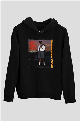 Doug E. Fresh Siyah Unisex Kapüşonlu Sweatshirt