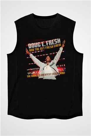 Doug E. Fresh Siyah Unisex Kolsuz Tişört