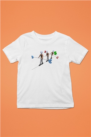 Dövizci Beyaz Unisex Çocuk Tişört