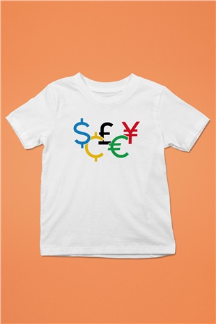 Dövizci Beyaz Unisex Çocuk Tişört