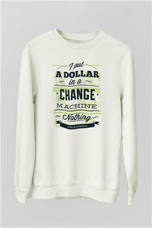 Dövizci Beyaz Unisex Sweatshirt