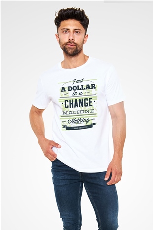 Dövizci Beyaz Unisex Tişört T-Shirt - TişörtFabrikası