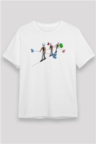 Dövizci Beyaz Unisex Tişört T-Shirt - TişörtFabrikası