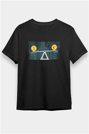 Dövizci Siyah Unisex Tişört T-Shirt - TişörtFabrikası