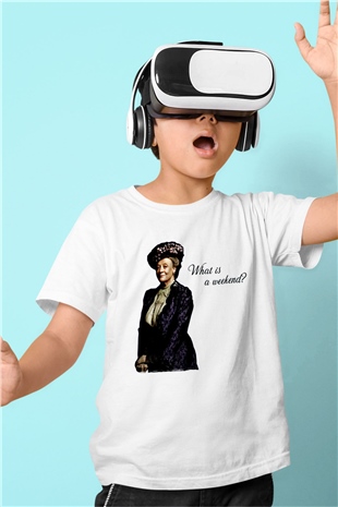 Downtown Abbey Beyaz Unisex Çocuk Tişört