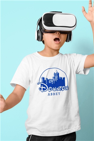 Downtown Abbey Beyaz Unisex Çocuk Tişört
