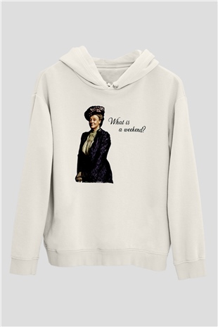 Downtown Abbey Beyaz Unisex Hoodie